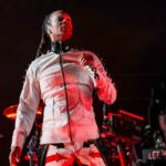 READING, ENGLAND - AUGUST 23: (EDITORIAL USE ONLY) Maxim of  The Prodigy performs live on the Chevron stage during day one of Reading Festival 2024 at Richfield Avenue on August 23, 2024 in Reading, England. (Photo by Simone Joyner/Getty Images)